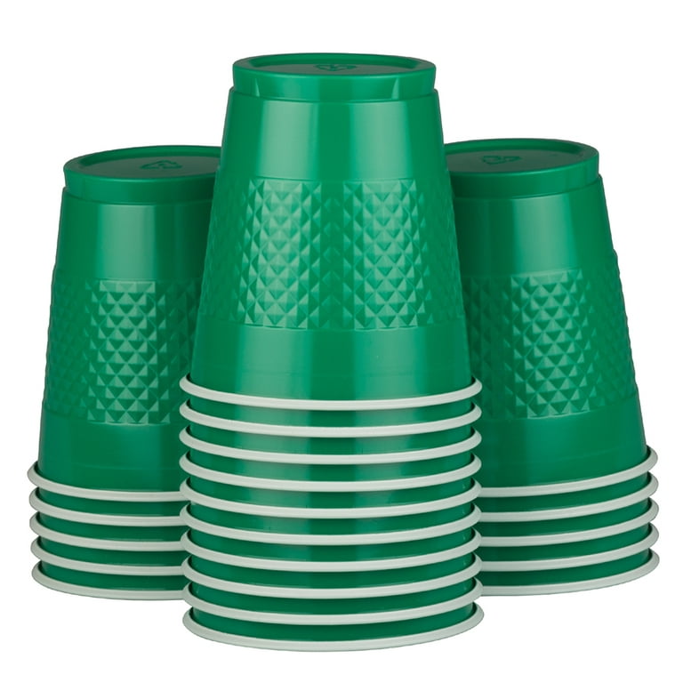 Jam Paper Plastic Cups - 12 oz - Lime Green - 20/Pack