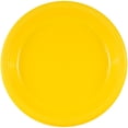 thumbnail image 1 of JAM Paper Bulk Round Plastic Party Plates, Yellow, 200/Box, Small, 7", 1 of 4
