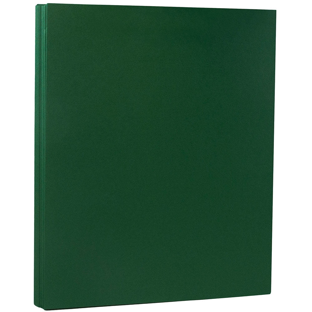 JAM Paper Cardstock, 8 1/2 x 11, 130lb Dark Green, 25/Pack