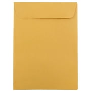 JAM Paper Catalog Open End Envelopes, 5 1/2 x 7 1/2, Brown Kraft Manila 100 per Pack