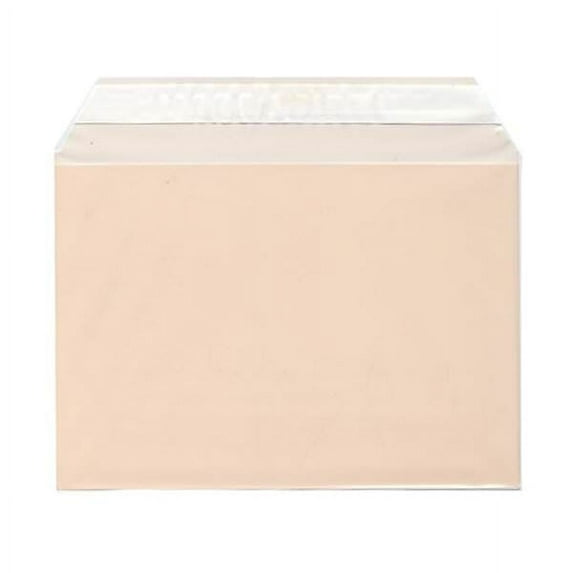 JAM Paper Cello Sleeves, 5 1/16 x 7 3/16, Peach, 100/Pack, Peel & Seal