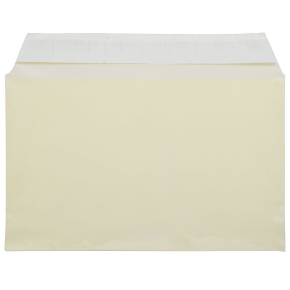 JAM Paper Cello Sleeves, 5 7/16 x 8 5/8, Yellow, 100/Pack, Peel & Seal