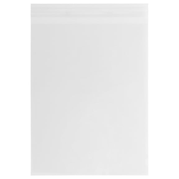 JAM Paper Cello Sleeves, 8 15/16 x 11 1/4, Clear, 100/Pack, Peel & Seal