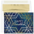 thumbnail image 1 of JAM Paper Christmas Cards & Matching Envelopes Set, Geometric Hanukkah Star, 16/Pack, 1 of 2