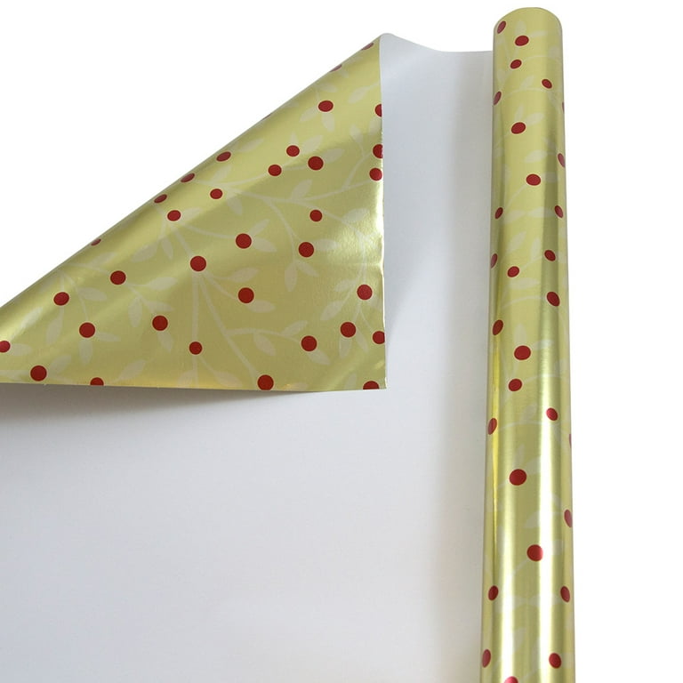 Jam Paper Gift Wrap - Glossy Wrapping Paper - 25 Sq ft - White - Roll Sold Individually