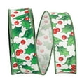thumbnail image 1 of JAM Paper Christmas Holly Multi-color Polyester Ribbon, 20yd x 1.5in, 1/Pack, 1 of 1