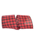 thumbnail image 1 of JAM Paper Christmas Multi-color Polyester Check Buffalo Ribbon, 30' x 4", 1 of 5