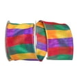 thumbnail image 1 of JAM Paper Christmas Multi-color Polyester Check Ribbon, 30' x 2.5", 1 of 5