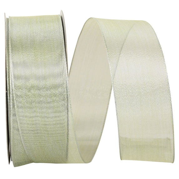 JAM Paper Christmas Platinum Gold Nylon Mesh Ribbon, 25yd x 1.5in, 1/Pack