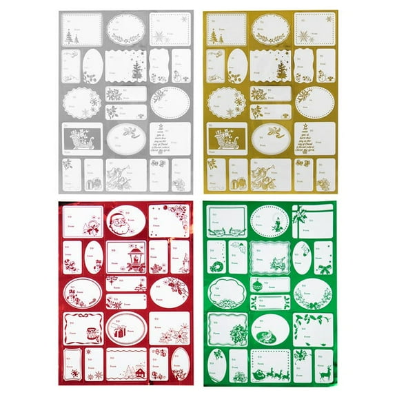 JAM Paper Christmas To/From Stickers, Multicolor, Assorted Size, 4 packs of 40