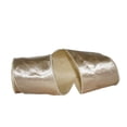 thumbnail image 1 of JAM Paper Christmas Velvet Plush Champagne Polyester Ribbon, 5yd x 4in, 1/Pack, 1 of 5