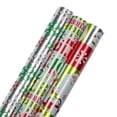 thumbnail image 1 of JAM Paper Christmas Wrapping Paper, Multi-Color, (3 Rolls) 25 Sq ft., 1 of 8
