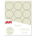 thumbnail image 1 of JAM Paper Circle Label Sticker Seals, 2.5 in Diameter, Ivory, 120 Round Labels per Pack, 1 of 5