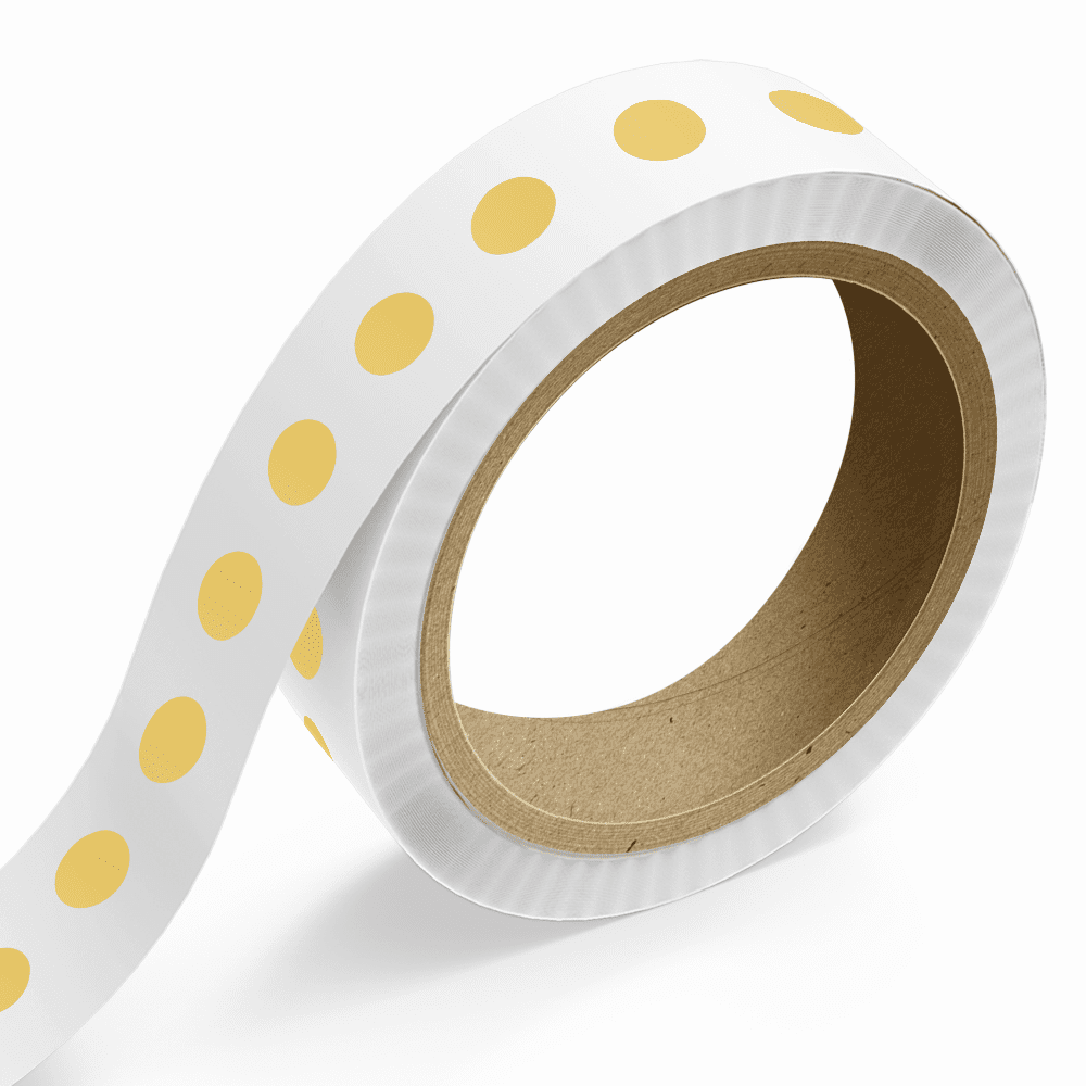 JAM Paper Circular Standard Label Rolls, Round, 0.5 Inch, Gold Metallic Foil, 125 Labels/Roll
