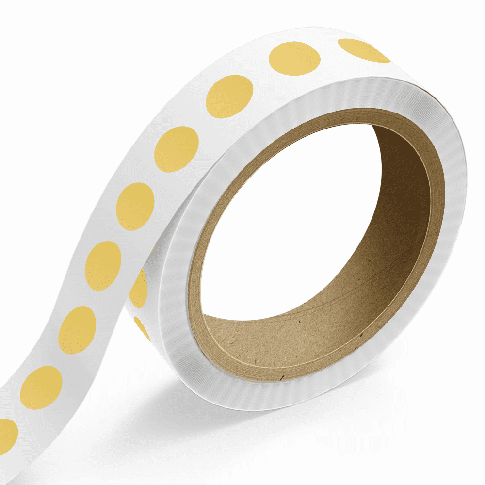 JAM Paper Circular Standard Label Rolls, Round, 1 Inch, Gold Metallic Foil, 1 Inch25 Labels/Roll