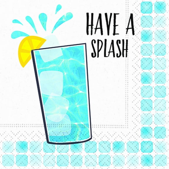 JAM Paper Coasters, 3 7/8 x 3 7/8, Have a Splash, 40/Pack