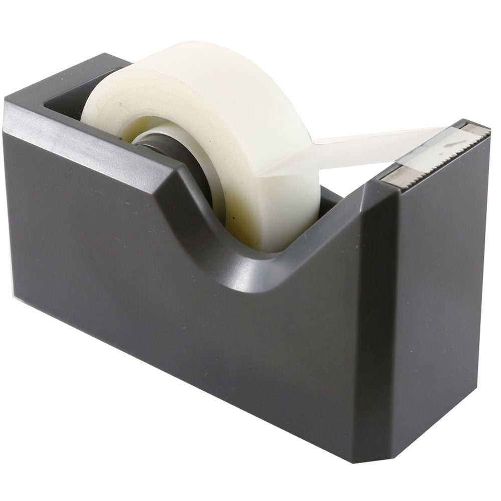 Gray Heavy Duty Plastic Desk Tape Dispenser