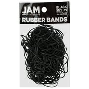 JAM Paper Colorful Rubber Bands, Size 19, Black, 100/Pack