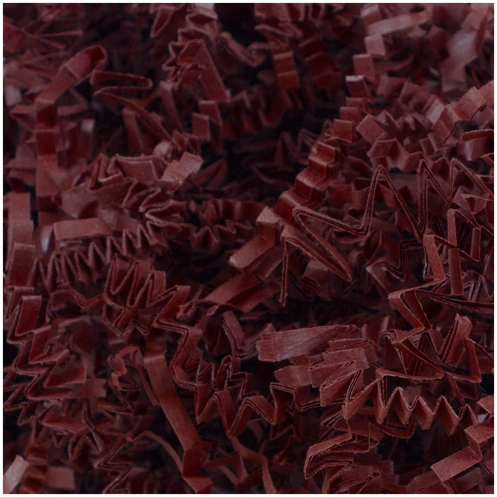 JAM Paper Crinkle Cut Shred Tissue Paper, Burgundy, 20lb/Box