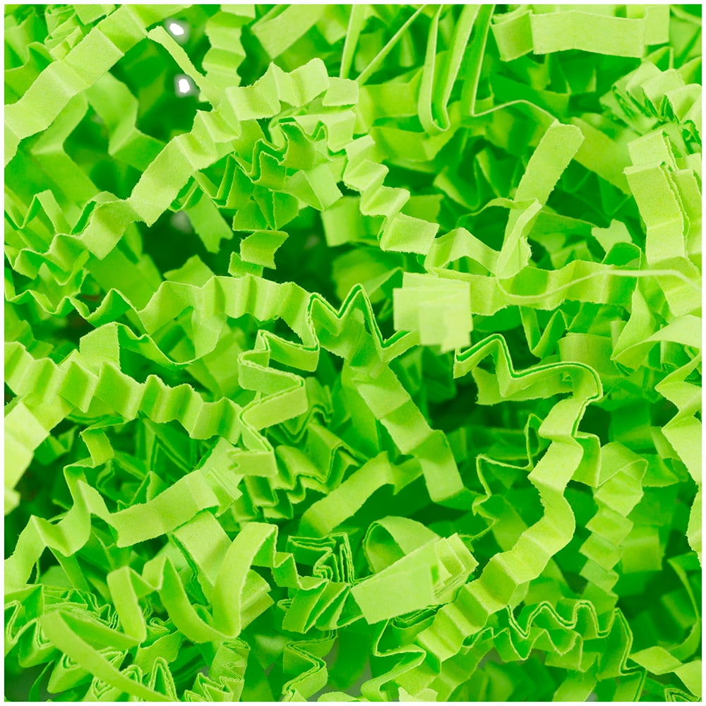 JAM Paper Crinkle Cut Shred Tissue Paper, Lime Green, 20lb/Box