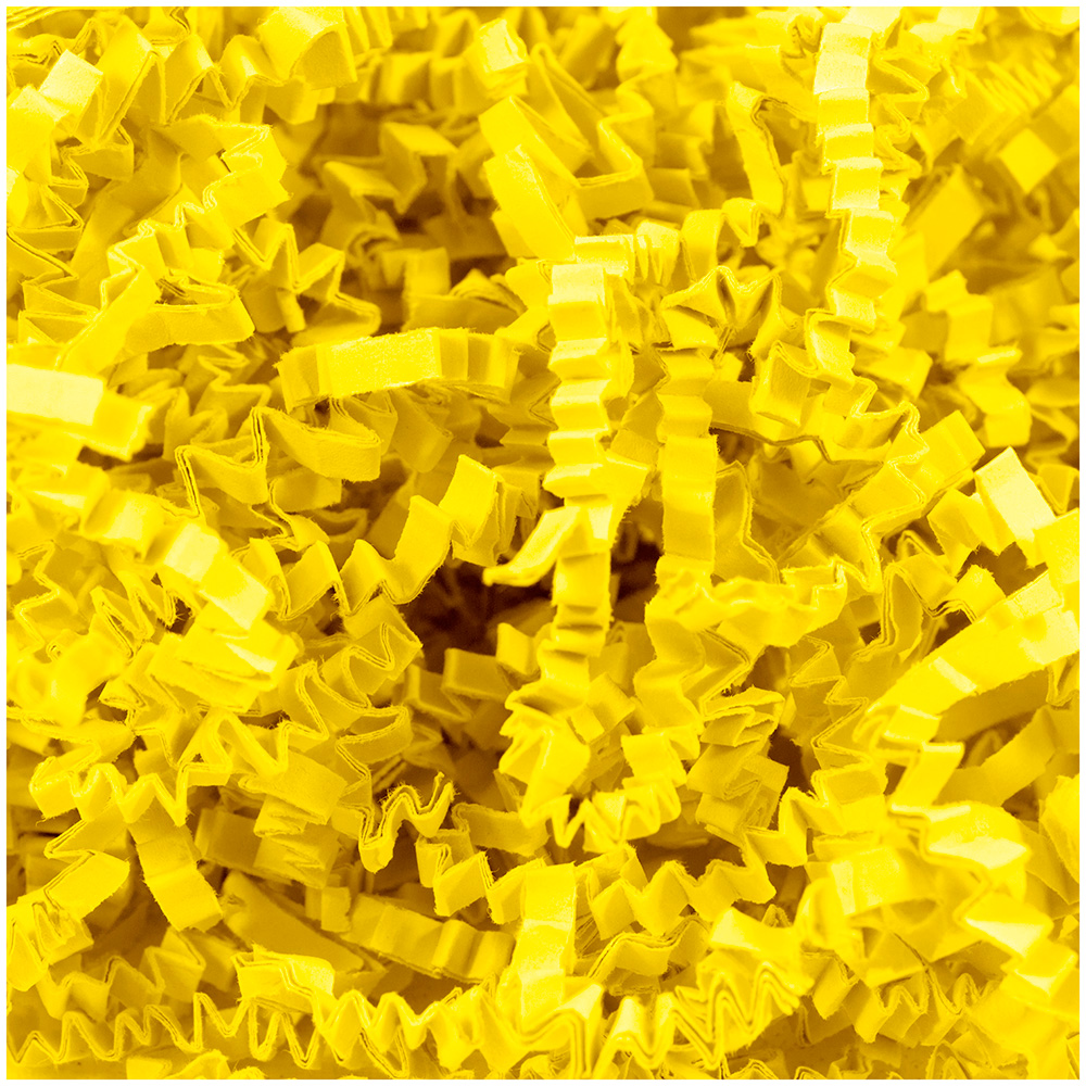 JAM Paper Crinkle Cut Shred Tissue Paper, Yellow, 20lb/Box