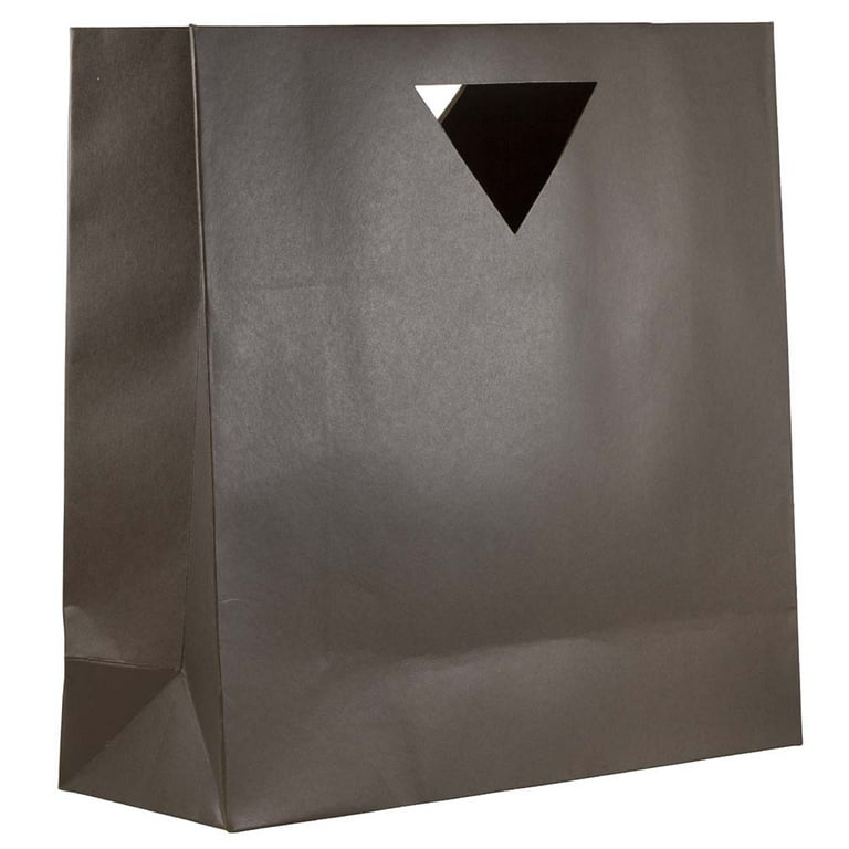 Jam Paper Medium Die Cut Yellow Gift Bags, 12 x 12 x 4, 1/Pack