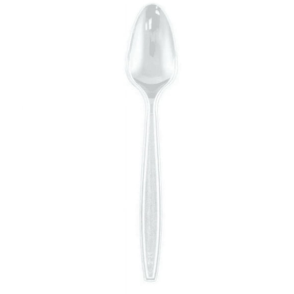 JAM Paper Disposable Plastic Spoons Party Pack, Clear, 48/Box