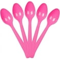 thumbnail image 1 of JAM Paper Disposable Plastic Spoons Party Pack, Fuchsia Pink, 48/Box, 1 of 4