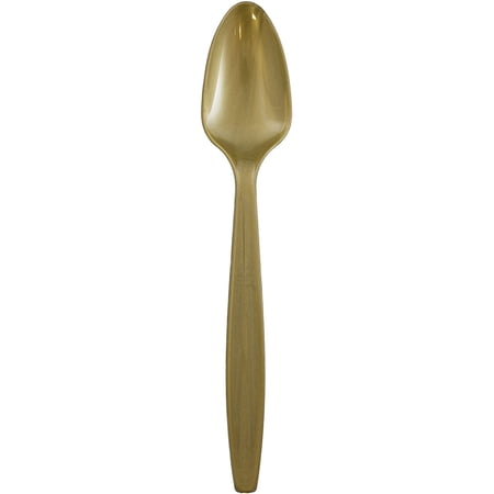 JAM Paper Disposable Plastic Spoons Party Pack, Gold, 100/Box