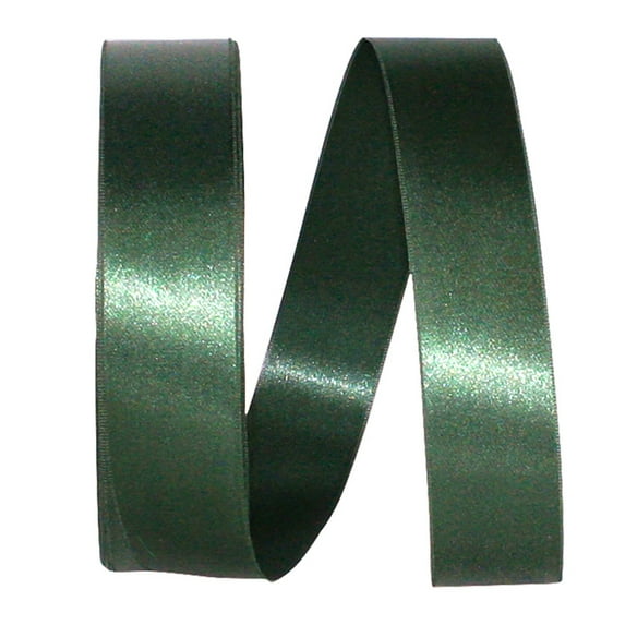 JAM Paper Double Face Satin Forest Green Polyester Ribbon, 3600" x 1.5"
