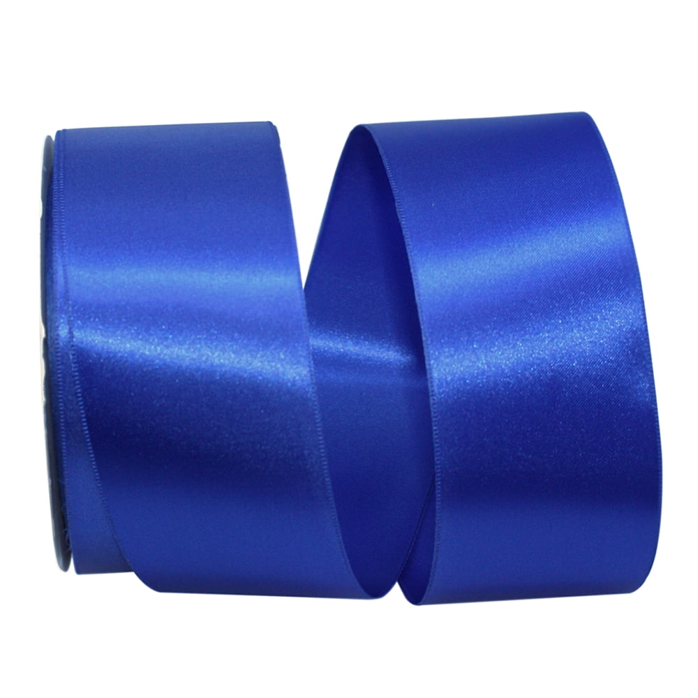 JAM Paper Double Face Satin Royal Blue Polyester Ribbon, 1800