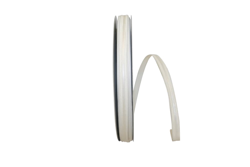 JAM Paper Dyna Satin All Occasion Ivory Polyester Ribbon, 3600" x 0.5"