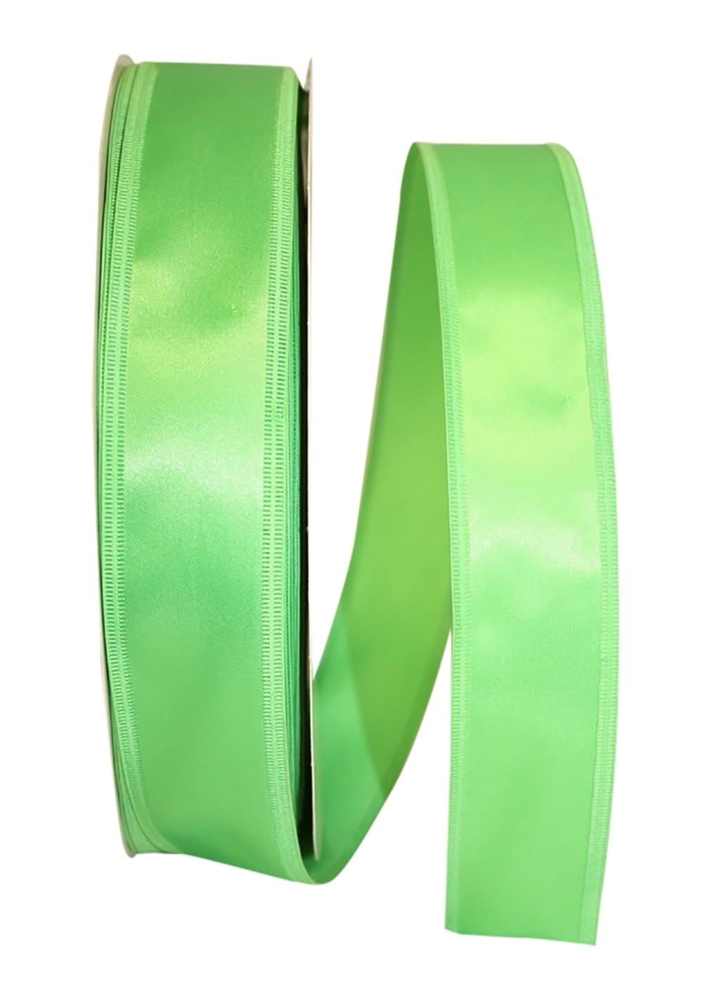 JAM Paper Dyna Satin Ribbon, Light Green, 1.5in x 100yd, 1/Pack