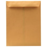 JAM Paper & Envelope 10" x 13" Open End Catalog Premium Envelopes, Manila, Bulk 100 Per Box