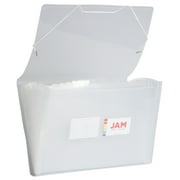 JAM Paper & Envelope 13 Pocket Expanding File, Clear, 1/Pack, Legal Size, 10 x 15