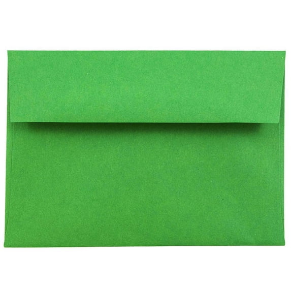 JAM Paper & Envelope 4Bar A1 Envelopes, 3 5/8 x 5 1/8, Green, 1000/Carton