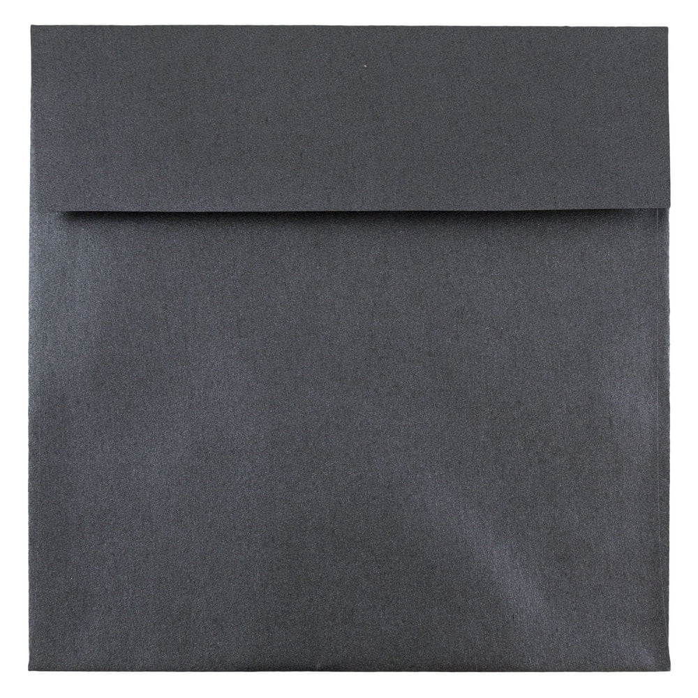 JAM Paper & Envelope 6.5 x 6.5 Envelopes, Black Metallic, 25/Pack ...