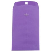 JAM Paper & Envelope 6 x 9 Clasp Envelopes, Violet Purple, 100/Pack