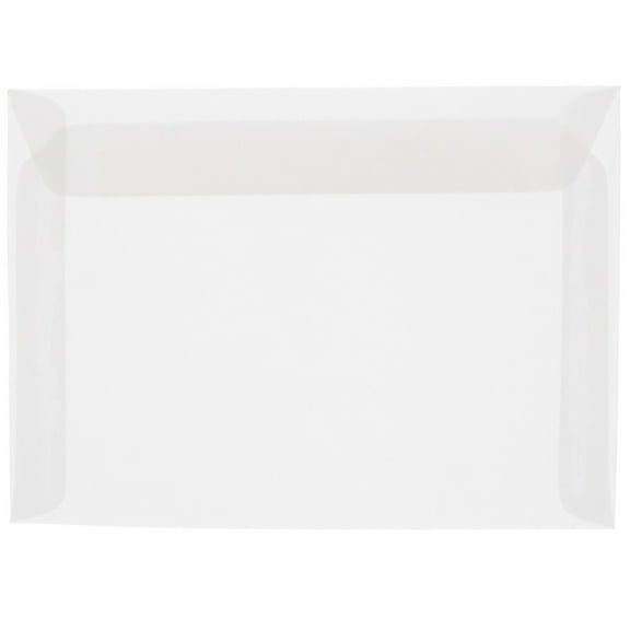 JAM Paper & Envelope 9 x 12 Booklet Translucent Envelopes, Clear, 500/Pack