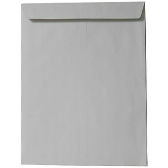 JAM Paper & Envelope 9 x 12 Catalog Envelopes, Grey Kraft, 100 per Pack