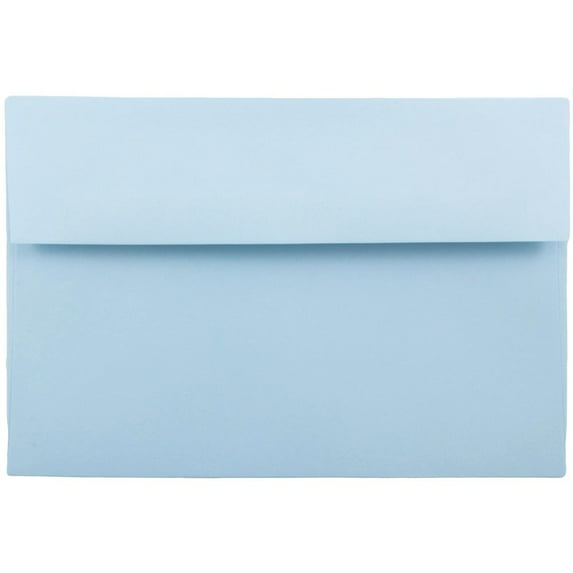 JAM Paper & Envelope A10 Open End Envelopes, 6" x 9 1/2", Baby Blue, 250 per Pack
