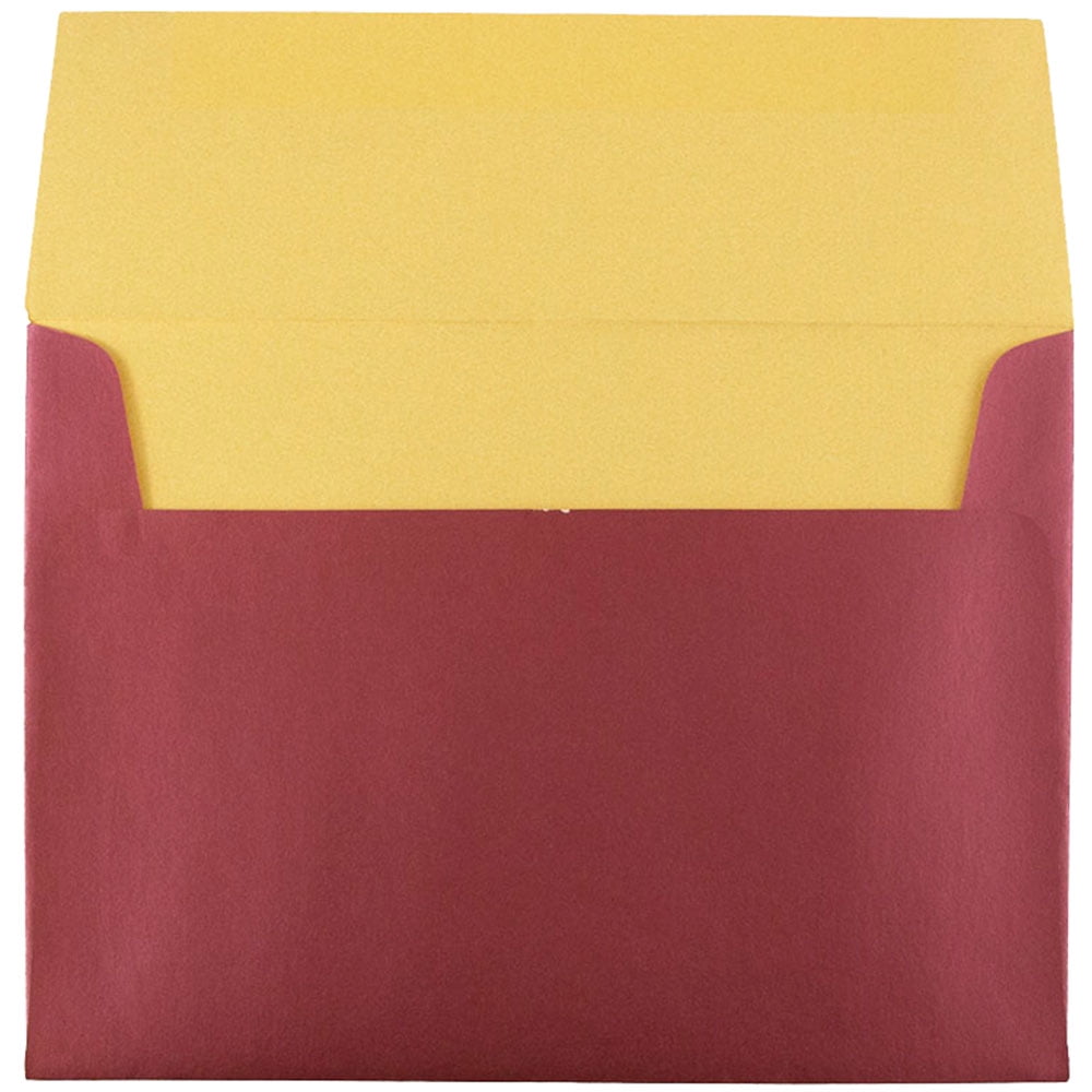 JAM Paper & Envelope A2 Envelopes, 4 3/8 x 5 3/4, Burgundy Red with