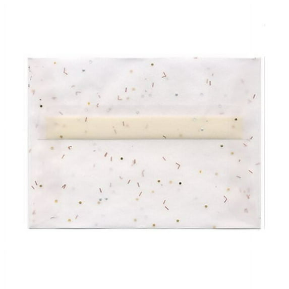 JAM Paper & Envelope A6 Translucent Vellum Envelopes, 4 3/4 x 6 1/2, Heavy Metal Gray, 50/Pack