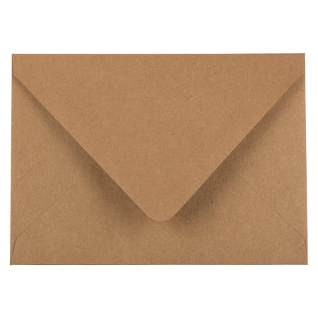 JAM Paper & Envelope A6 VFlap Envelopes, 4 3/4 x 6 1/2, 25 per Pack, Brown Kraft Recycled