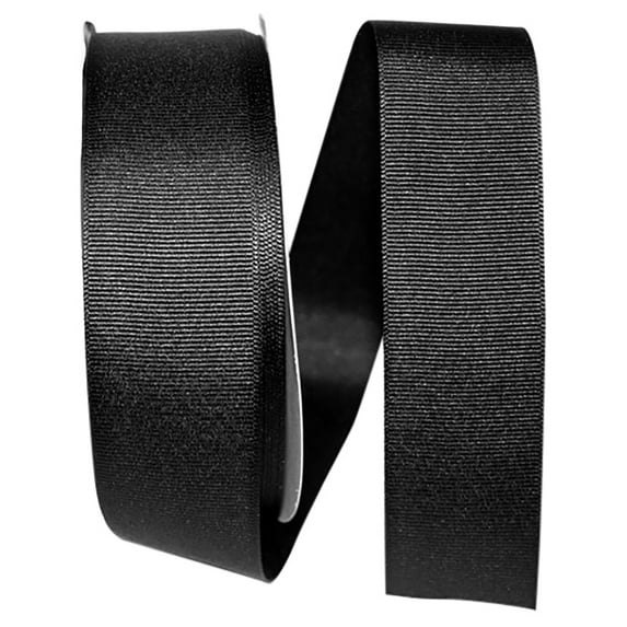 JAM Paper All Occasion Grosgrain Black Polyester Ribbon, 1800 x 1.5