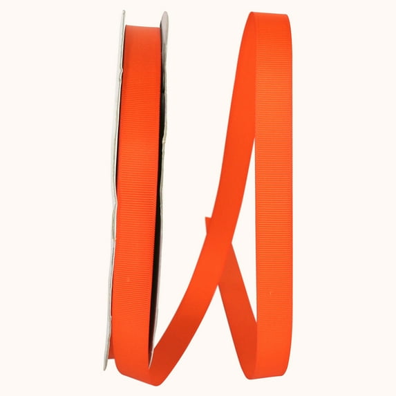 JAM Paper All Occasion Orange Polyester Grosgrain Ribbon, 3600 x 0.62
