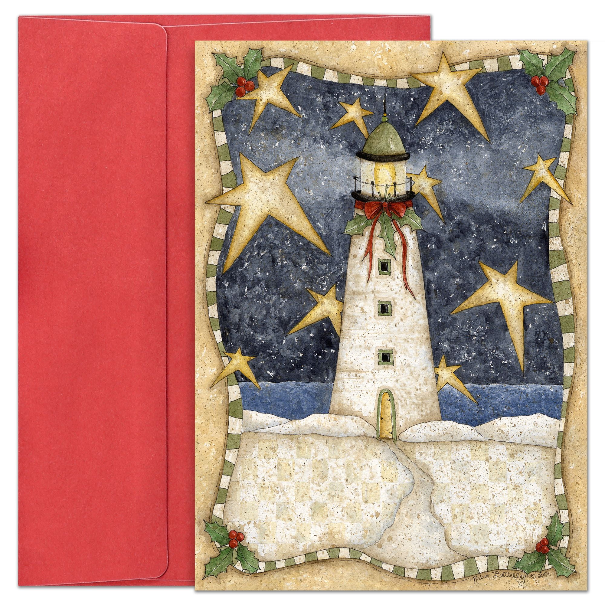 JAM Paper & Envelope Blank Christmas Cards & Matching Envelopes Set