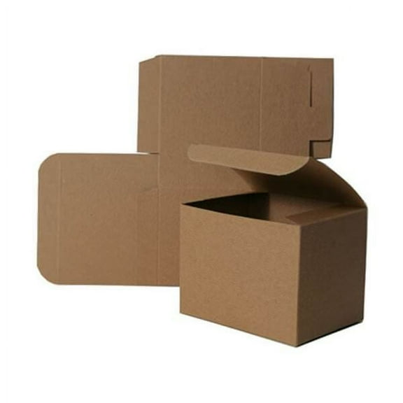 JAM Paper Brown Cardstock Gift Boxes, 6 x 6, 1/Pack