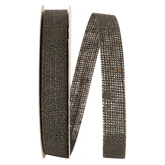 JAM Paper & Envelope Burlap All Occasion Black Jute Ribbon, 720 x 0.87