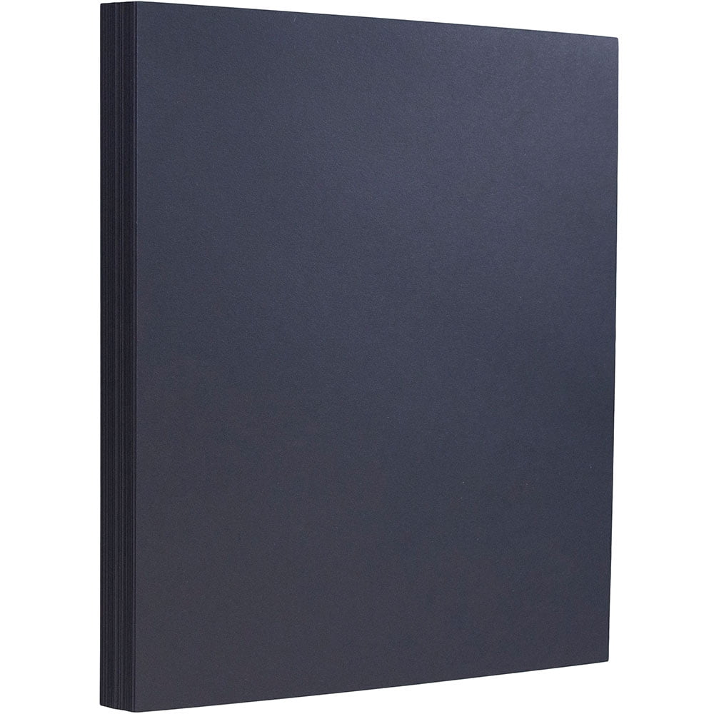 JAM Paper & Envelope Cardstock, 8.5 x 11, 130lb Navy Blue, 25 per Pack